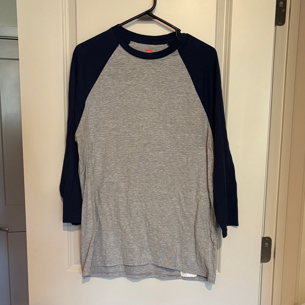 Hanes Men’s Long Sleeve Baseball Tee